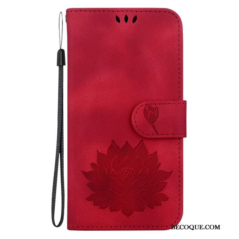 Etui Folio iPhone 16 Pro Kwiat Lotosu Etui Ochronne