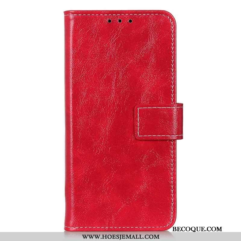 Etui Folio iPhone 16 Pro Max Błyszcząca Imitacja Skóry