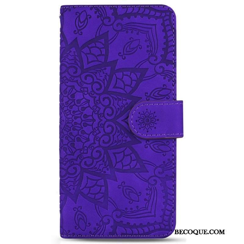 Etui Na Telefon Pokrowce do Samsung Galaxy S23 5G z Łańcuch Stylowa Mandala Z Paskami