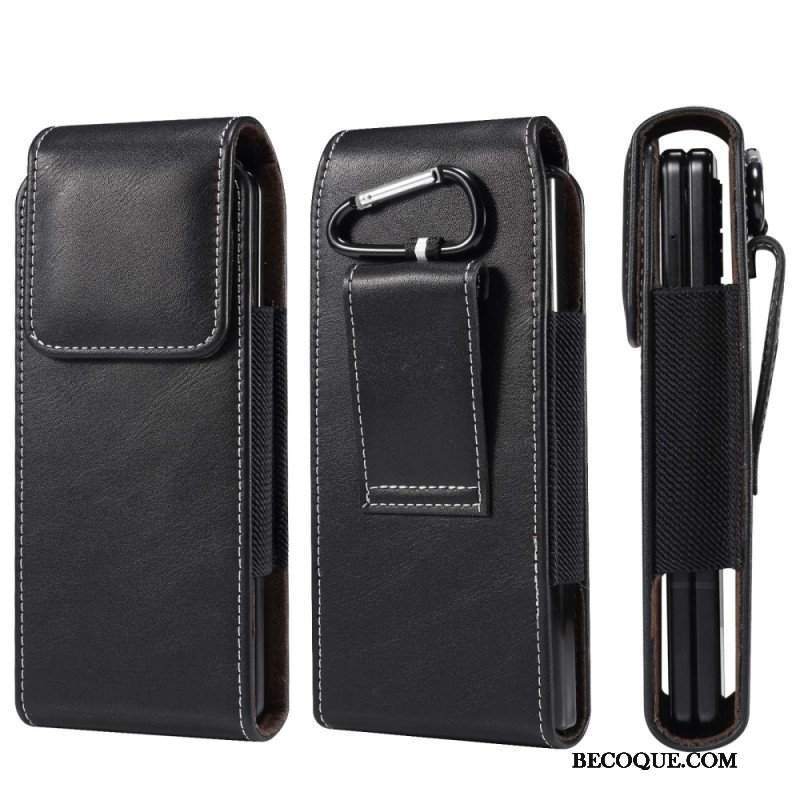 Etui Na Telefon Pokrowce do Samsung Galaxy Z Fold 4 Etui Na Pasek Ze Skóry Z Mikrofibry