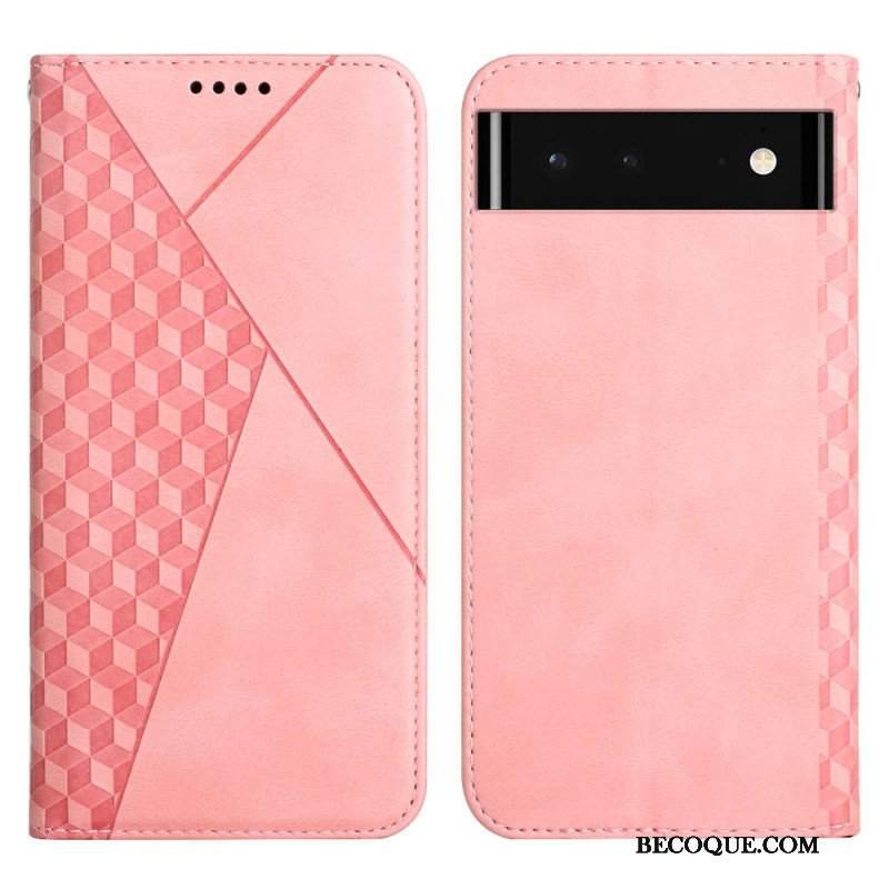 Etui Na Telefon do Google Pixel 6 Etui Folio Efekt Geo Skóry