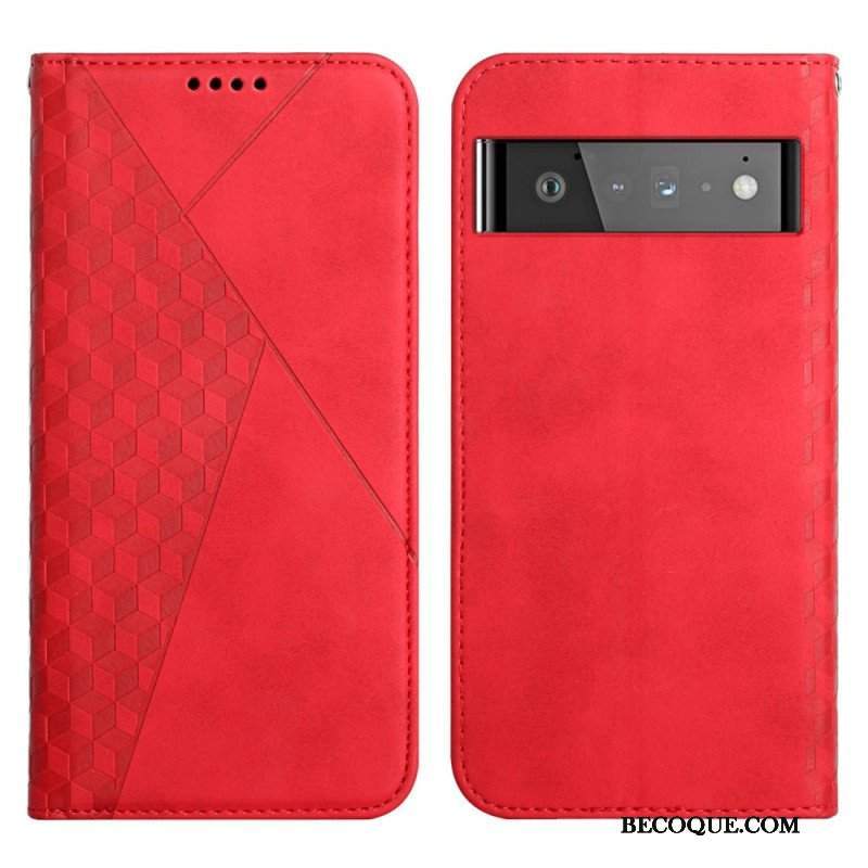 Etui Na Telefon do Google Pixel 6 Pro Etui Folio Efekt Geo Skóry