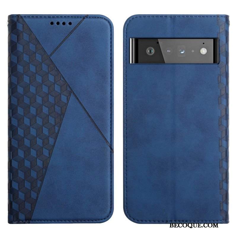 Etui Na Telefon do Google Pixel 6 Pro Etui Folio Efekt Geo Skóry