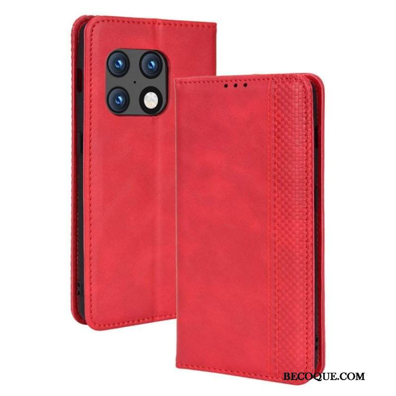 Etui Na Telefon do OnePlus 10 Pro 5G Etui Folio Stylizowany Efekt Skóry W Stylu Vintage