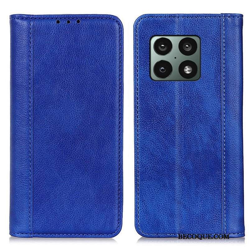 Etui Na Telefon do OnePlus 10 Pro 5G Etui Folio Wersja Kolorowa Ze Skóry Liczi