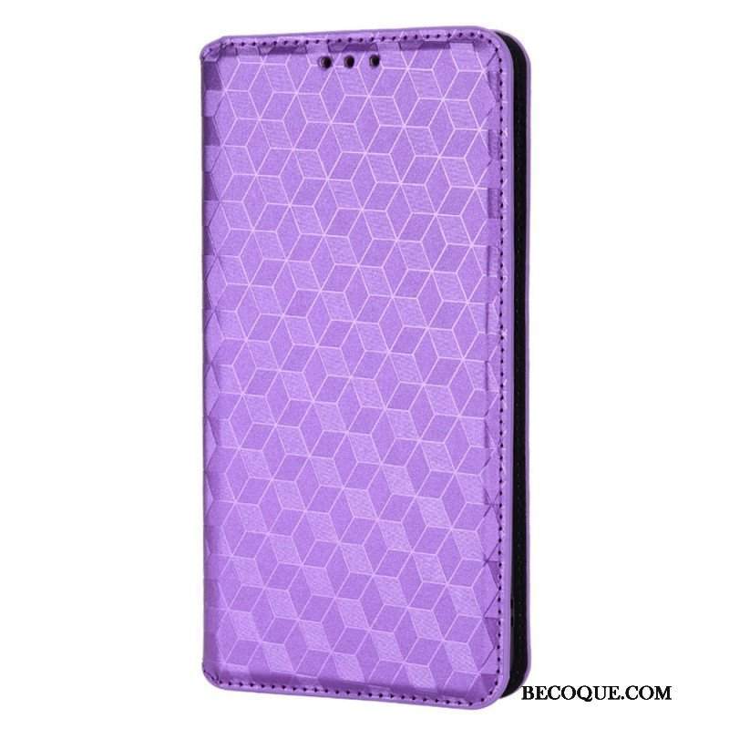 Etui Na Telefon do Oppo Find X5 Pro Etui Folio Efekt Diamentowej Skóry 3d