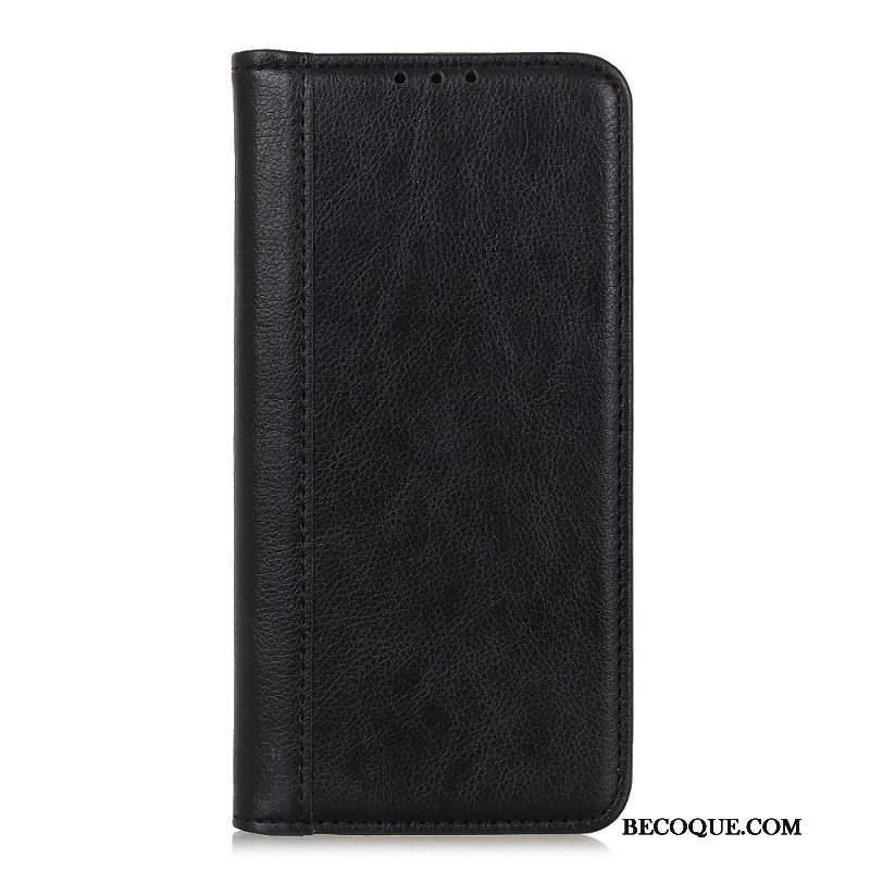 Etui Na Telefon do Poco M4 Pro 5G Etui Folio Elegancka Dwoina Skóry Liczi