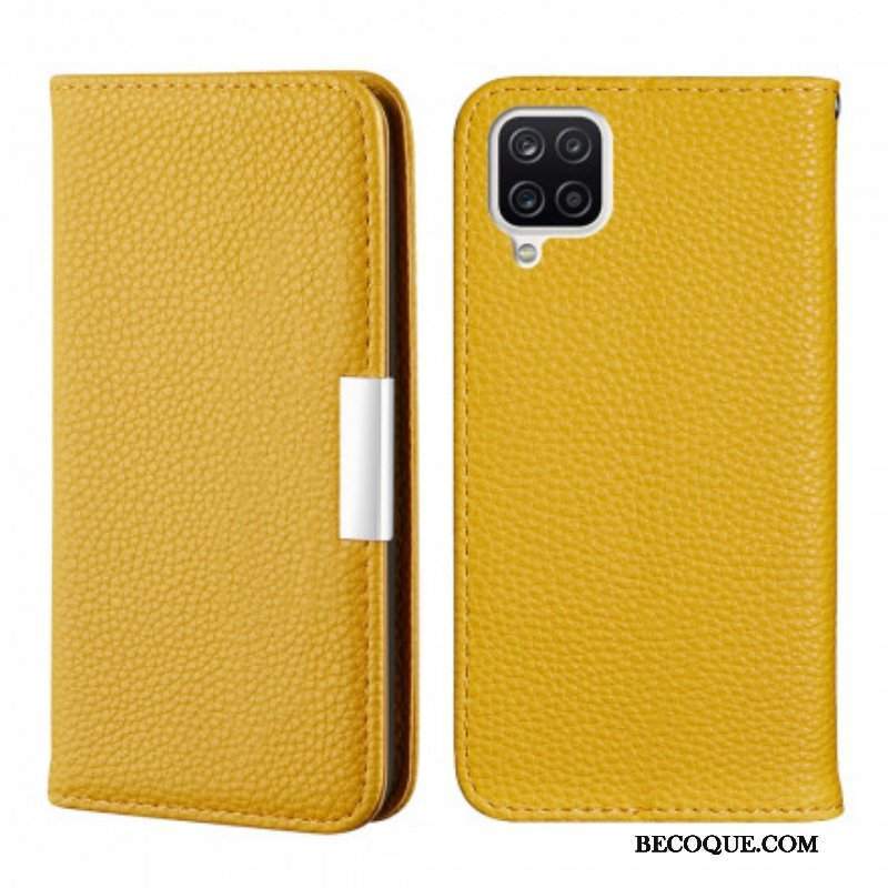 Etui Na Telefon do Samsung Galaxy M12 / A12 Etui Folio Liczi Ze Sztucznej Skóry Ultra Szykowny