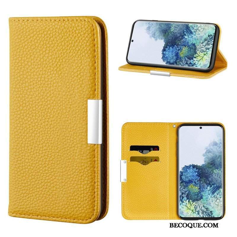 Etui Na Telefon do Samsung Galaxy S21 5G Etui Folio Liczi Ze Sztucznej Skóry Ultra Szykowny