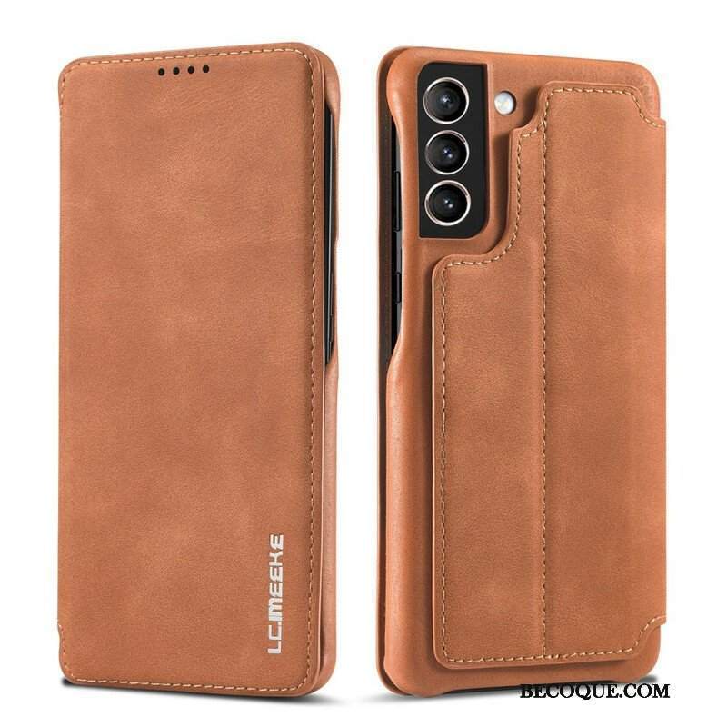 Etui Na Telefon do Samsung Galaxy S21 FE Etui Folio Lc.imeeke Efekt Skóry