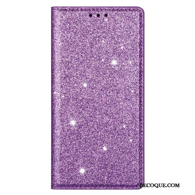 Etui Na Telefon do Samsung Galaxy S22 5G Etui Folio Cekinowy Styl