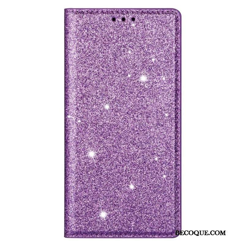 Etui Na Telefon do Samsung Galaxy S23 5G Etui Folio Cekinowy Styl