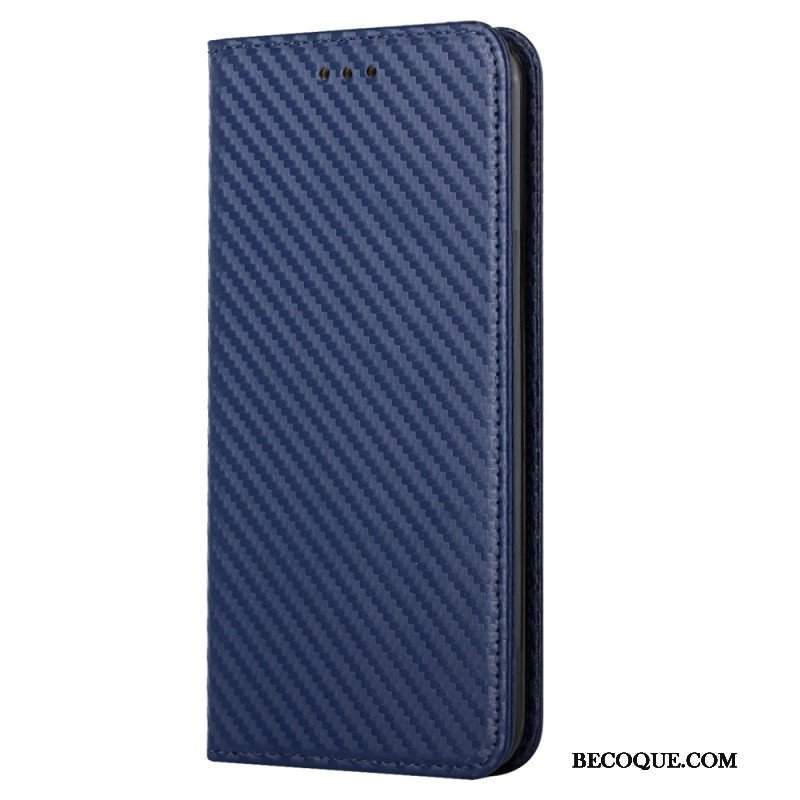 Etui Na Telefon do Samsung Galaxy S23 5G z Łańcuch Etui Folio Pasek W Stylu Włókna Węglowego