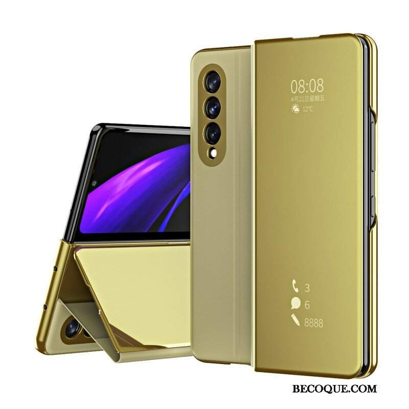 Etui Na Telefon do Samsung Galaxy Z Fold 3 5G Etui Folio Osłona Lusterka