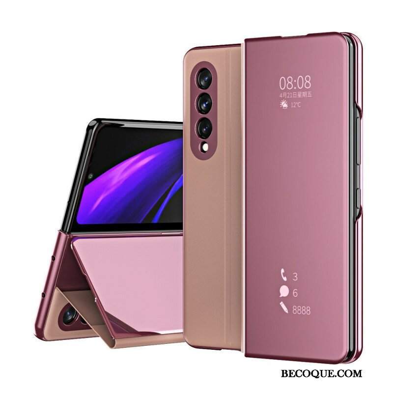 Etui Na Telefon do Samsung Galaxy Z Fold 3 5G Etui Folio Osłona Lusterka