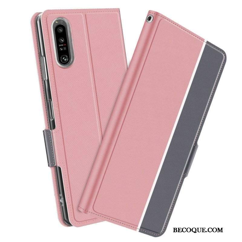 Etui Na Telefon do Sony Xperia 1 IV Etui Folio Dwukolorowy Baiyu