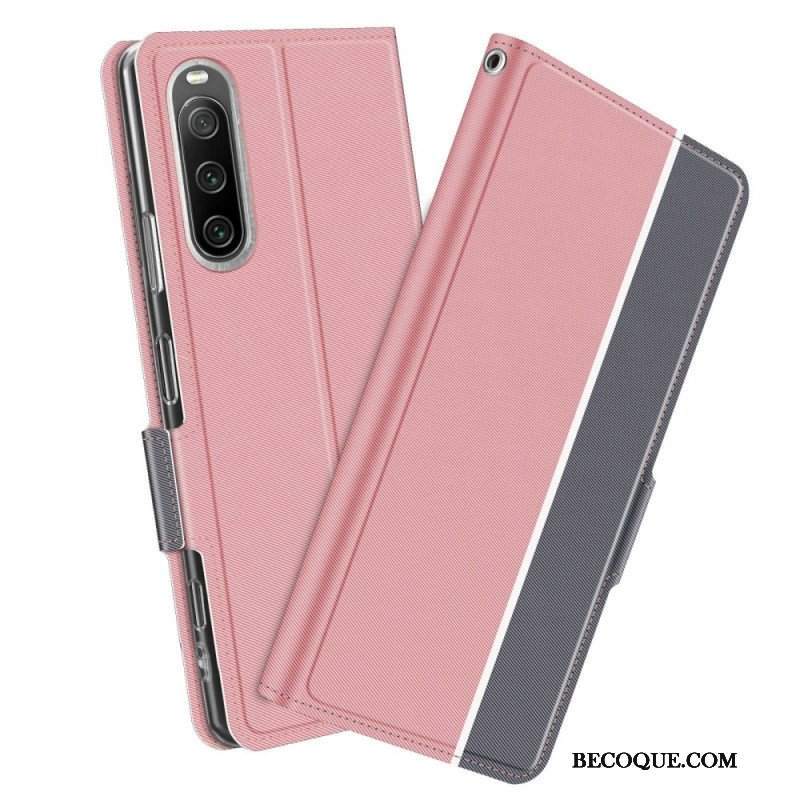 Etui Na Telefon do Sony Xperia 10 IV Etui Folio Dwukolorowy Baiyu