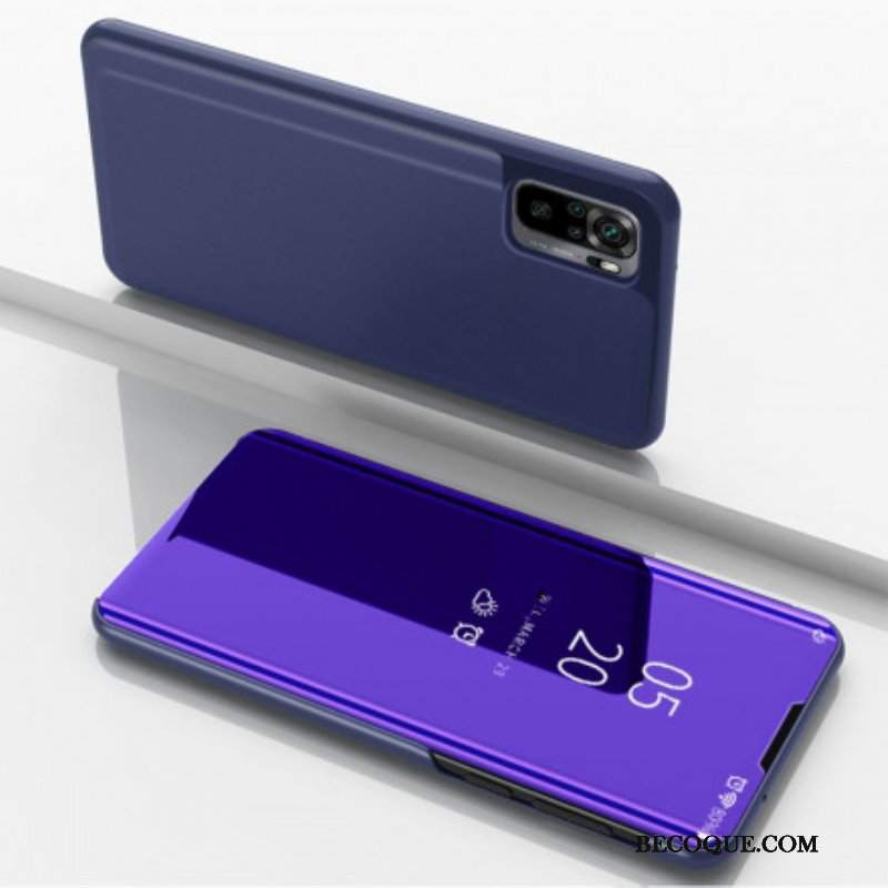 Etui Na Telefon do Xiaomi Redmi Note 10 / 10S Lustro I Sztuczna Skóra