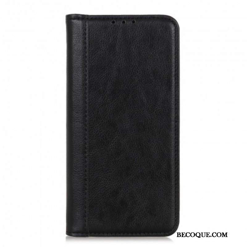 Etui Na Telefon do Xiaomi Redmi Note 10 5G Etui Folio Wersja Ze Skóry Split Litchi