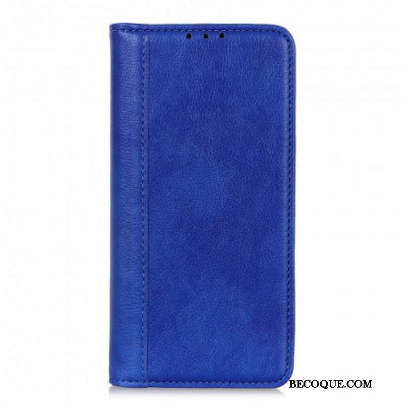 Etui Na Telefon do Xiaomi Redmi Note 10 5G Etui Folio Wersja Ze Skóry Split Litchi