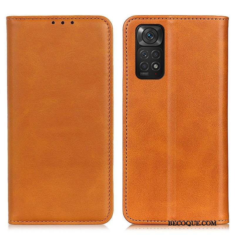 Etui Na Telefon do Xiaomi Redmi Note 11 / 11S Etui Folio Elegancka Dwoina Skórzana