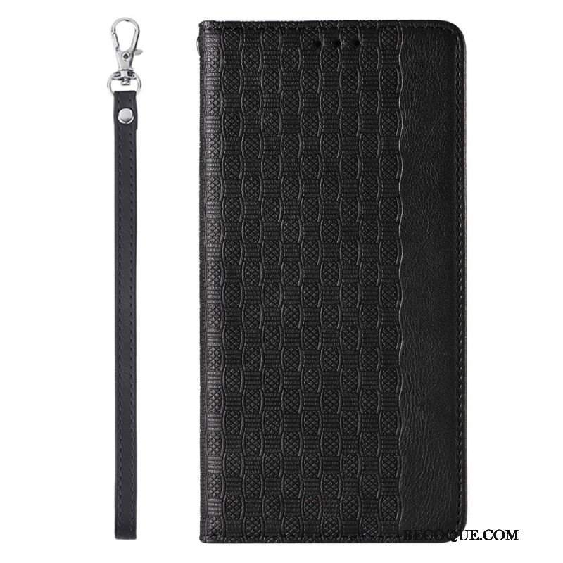 Etui Na Telefon do iPhone 14 Pro z Łańcuch Etui Folio Pasek W Stylu Vintage