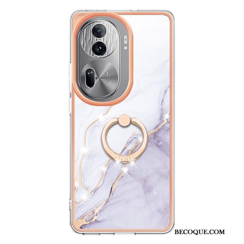 Etui Oppo Reno 11 Pro 5g Pierścień Podtrzymujący W Stylu Marmuru Etui Ochronne