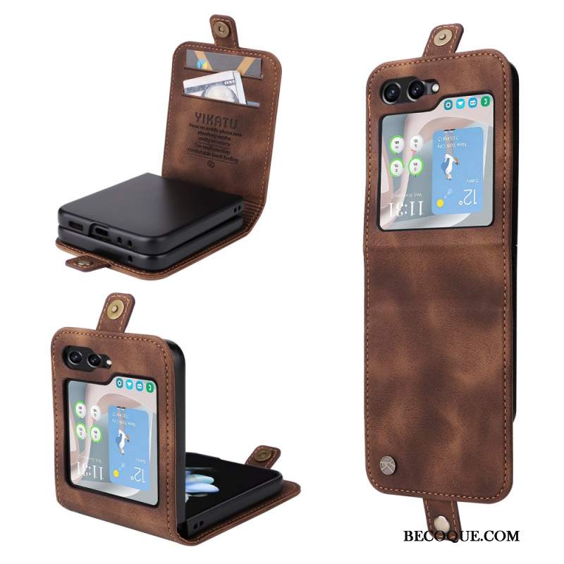 Etui Samsung Galaxy Z Flip 6 Posiadacz Karty Yikatu Etui Ochronne