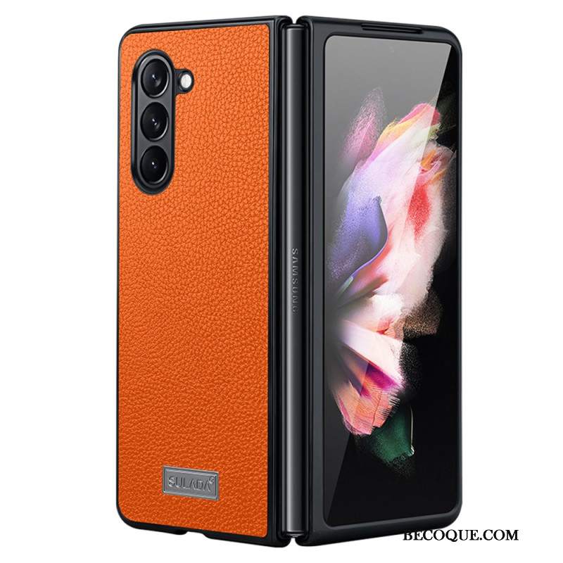 Etui Samsung Galaxy Z Fold 5 Wzór Ze Skóry Liczi Abeel Etui Ochronne