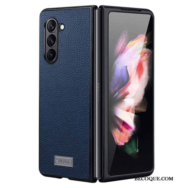 Etui Samsung Galaxy Z Fold 5 Wzór Ze Skóry Liczi Abeel Etui Ochronne