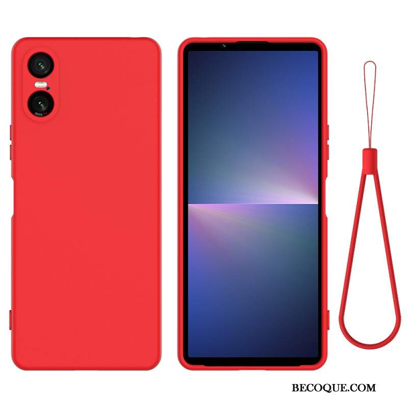 Etui Sony Xperia 10 Vi Pasek Z Płynnego Silikonu