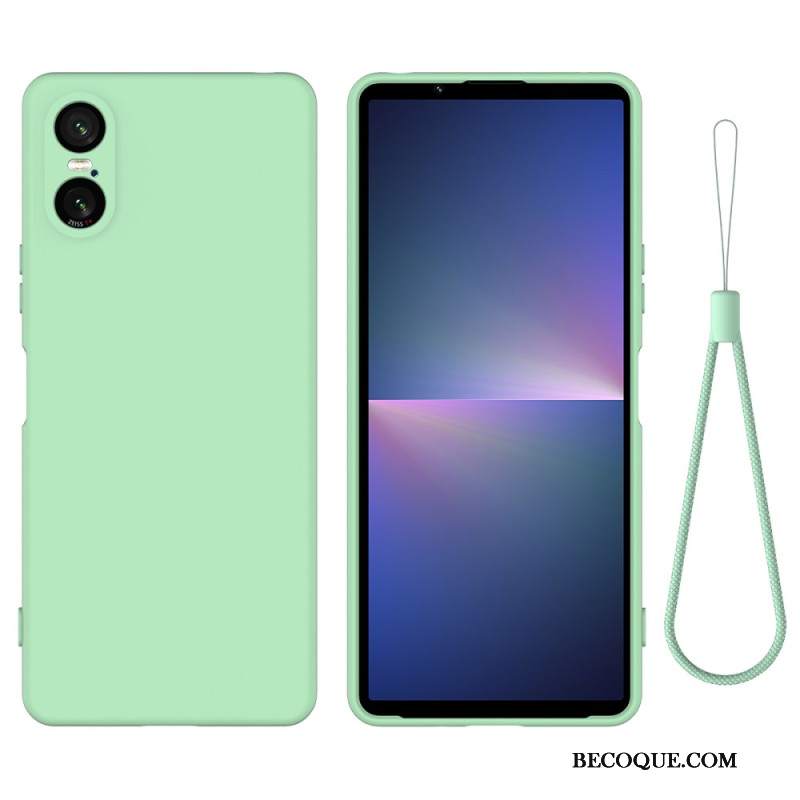 Etui Sony Xperia 10 Vi Pasek Z Płynnego Silikonu