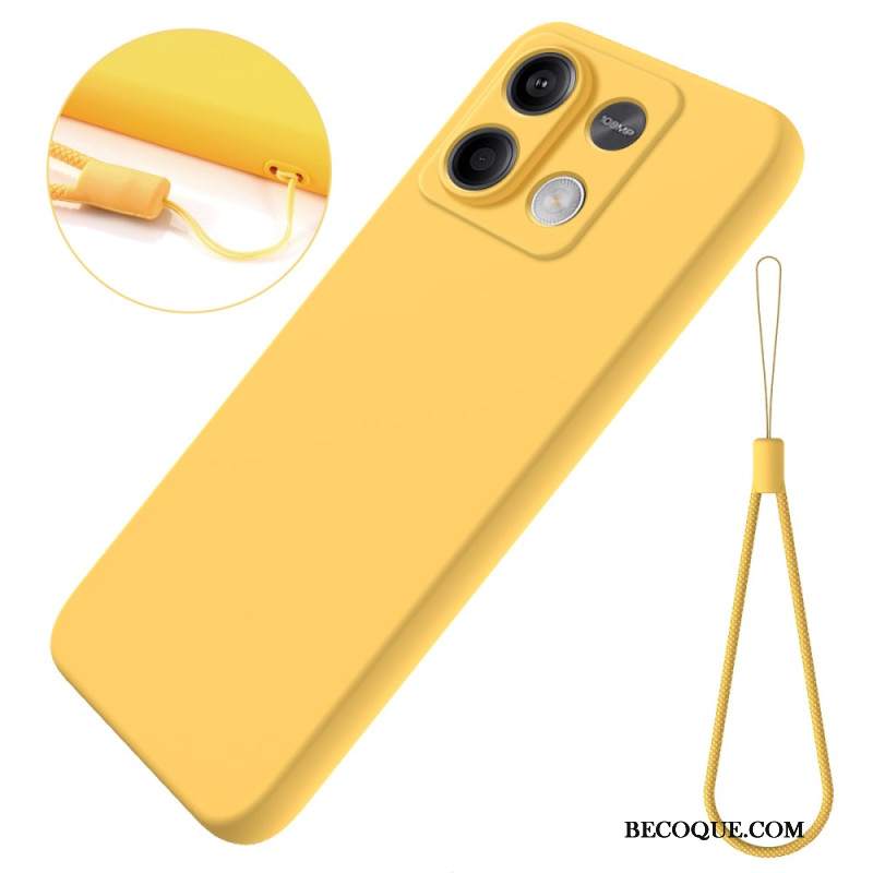 Etui Xiaomi Redmi Note 13 5g Płynny Silikon Z Paskiem Etui Ochronne