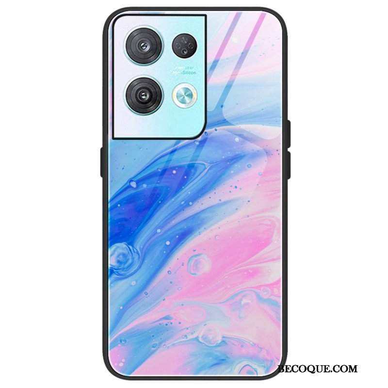 Etui do Oppo Reno 8 Pro Szkło Hartowane W Kolorach Marmuru