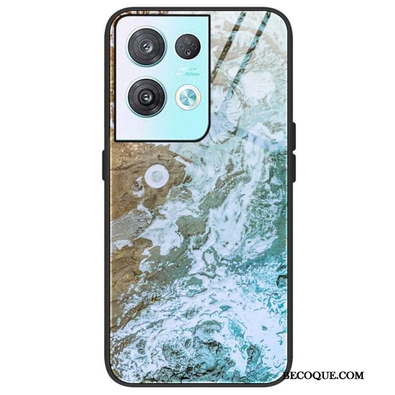 Etui do Oppo Reno 8 Pro Szkło Hartowane W Kolorach Marmuru