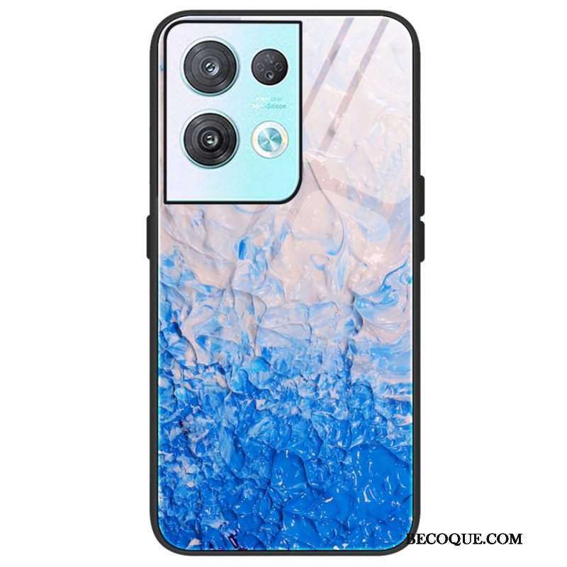 Etui do Oppo Reno 8 Pro Szkło Hartowane W Kolorach Marmuru