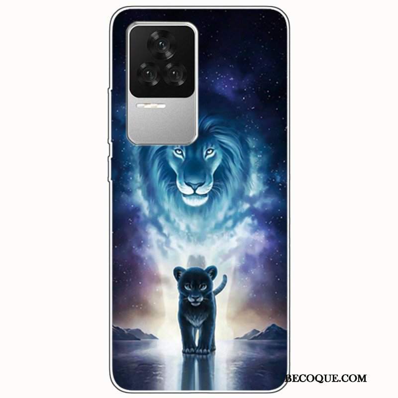 Etui do Poco F4 Silikon Feline Dream