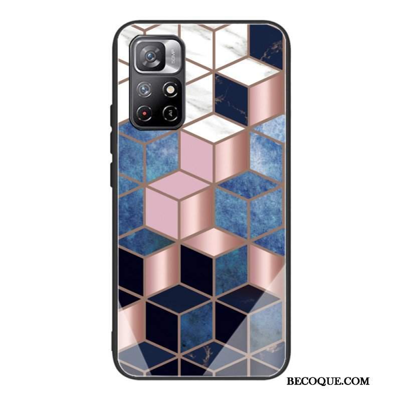 Etui do Poco M4 Pro 5G Hartowana Geometria Marmuru