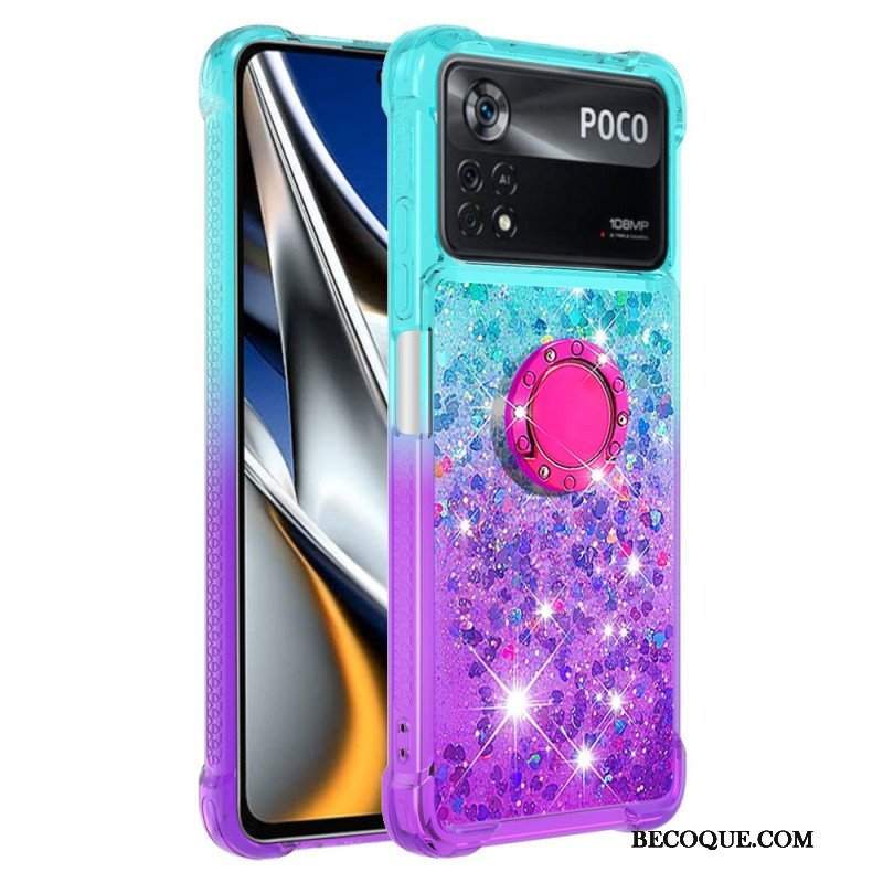 Etui do Poco X4 Pro 5G Brokatowy Pierścień-wspornik