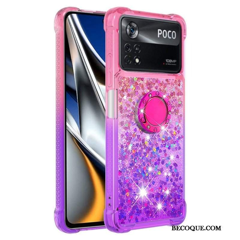 Etui do Poco X4 Pro 5G Brokatowy Pierścień-wspornik