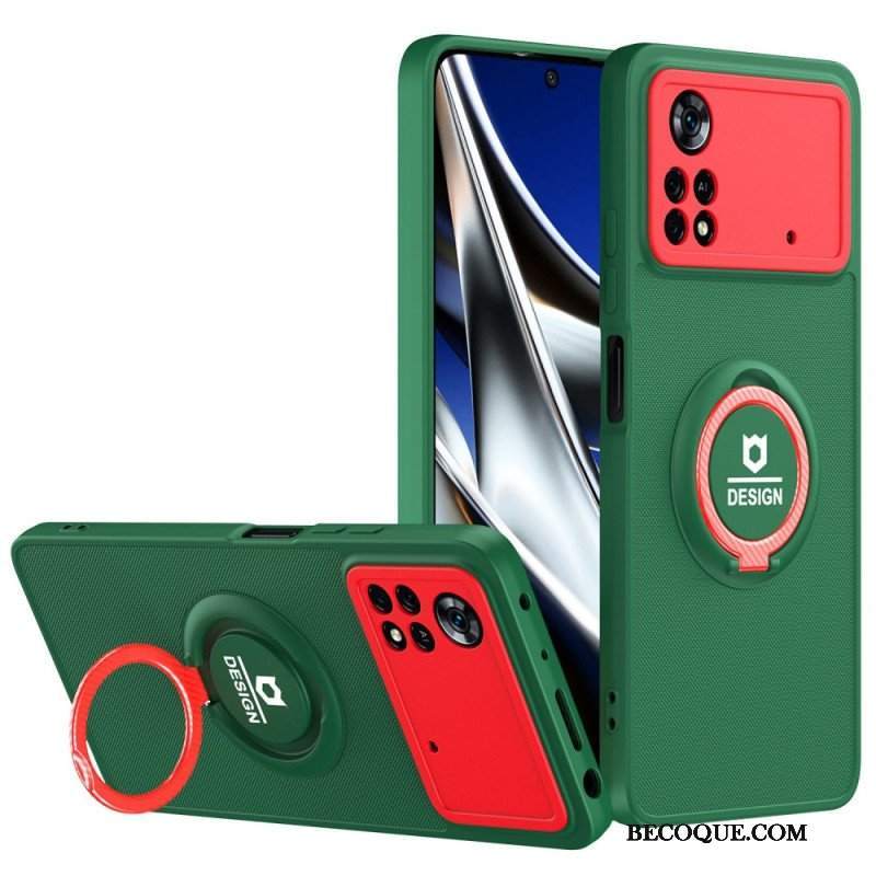 Etui do Poco X4 Pro 5G Wsparcie Pierścienia Dwukolorowego