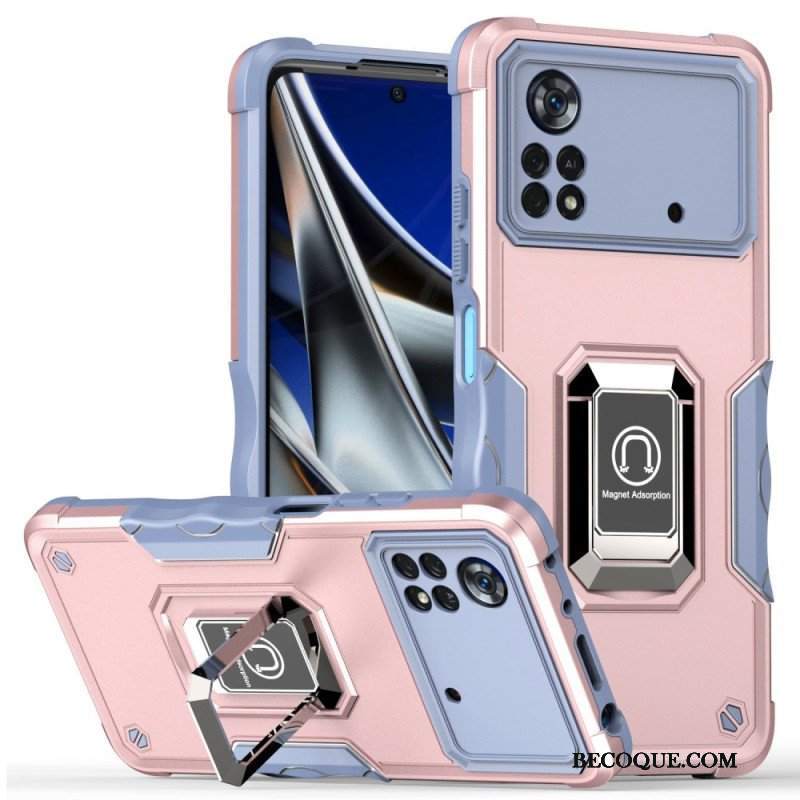 Etui do Poco X4 Pro 5G Wsparcie Pierścienia Z Efektem Metalu