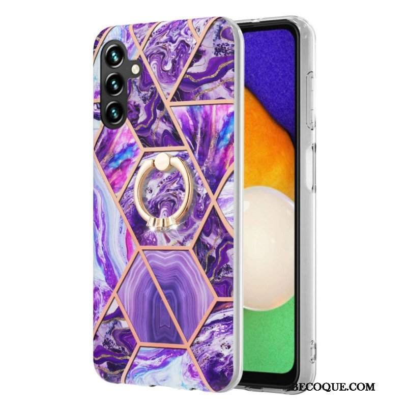 Etui do Samsung Galaxy A13 5G / A04s Geometryczny Marmur Z Podporą Pierścienia