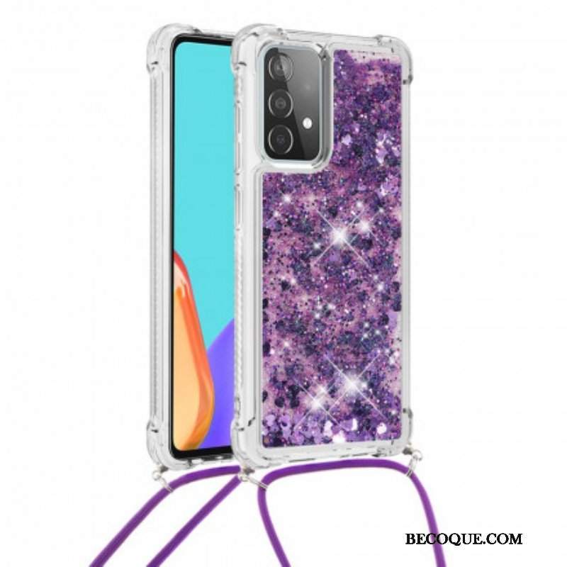 Etui do Samsung Galaxy A52 4G / A52 5G / A52s 5G Cekiny Ze Sznurkiem