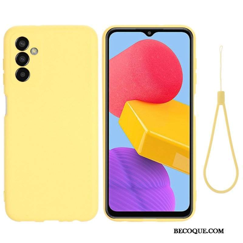 Etui do Samsung Galaxy M13 Płynny Silikon Ze Smyczą