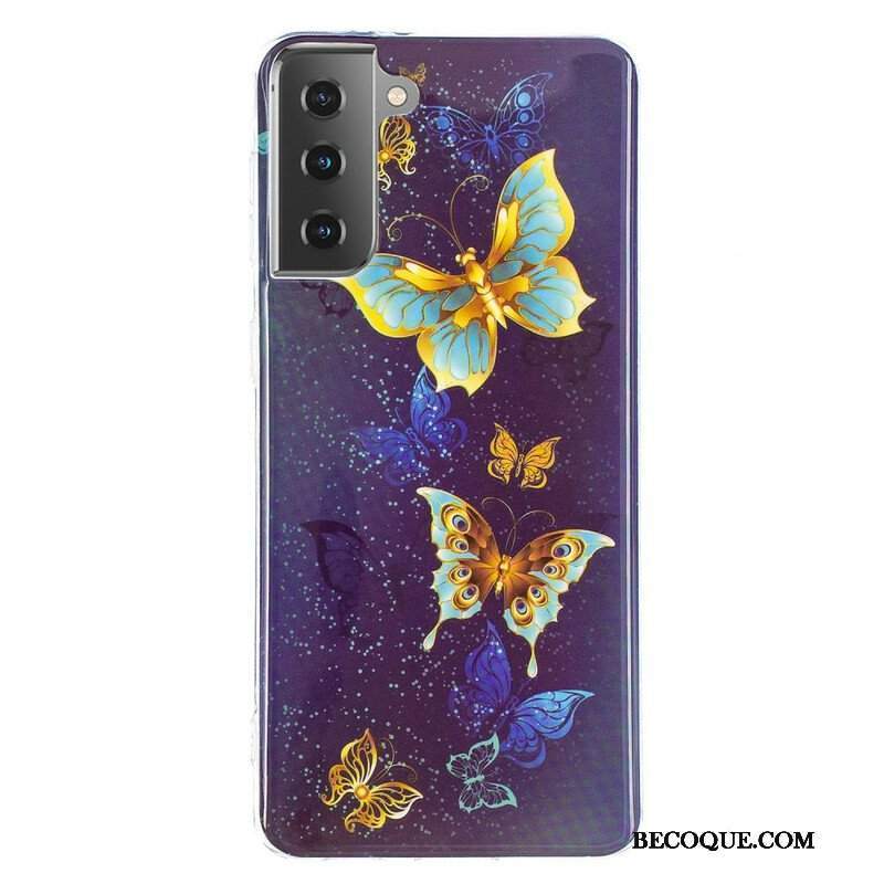 Etui do Samsung Galaxy S21 5G Seria Fluorescencyjnych Motyli