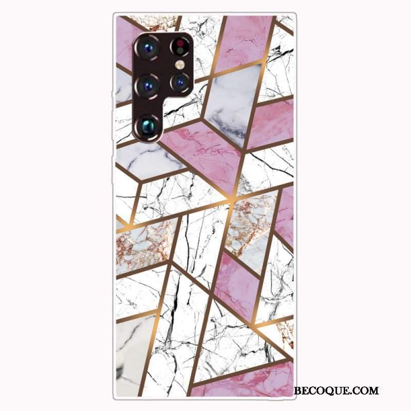 Etui do Samsung Galaxy S22 Ultra 5G Geometryczny Marmur