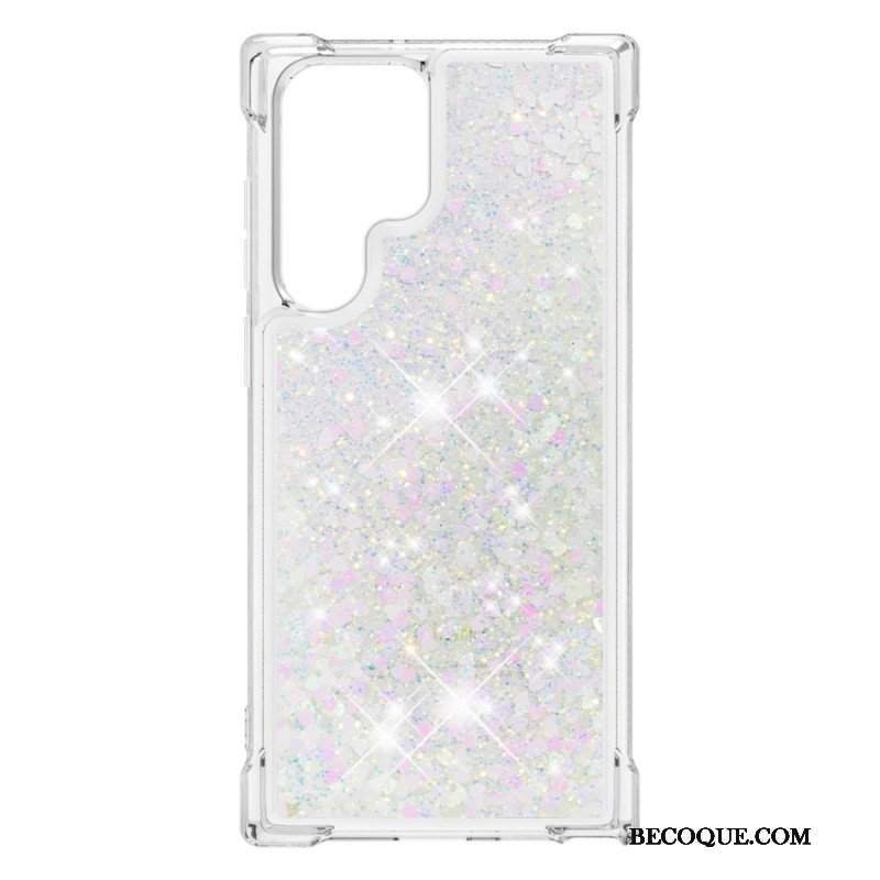 Etui do Samsung Galaxy S22 Ultra 5G Pragnienia Cekiny