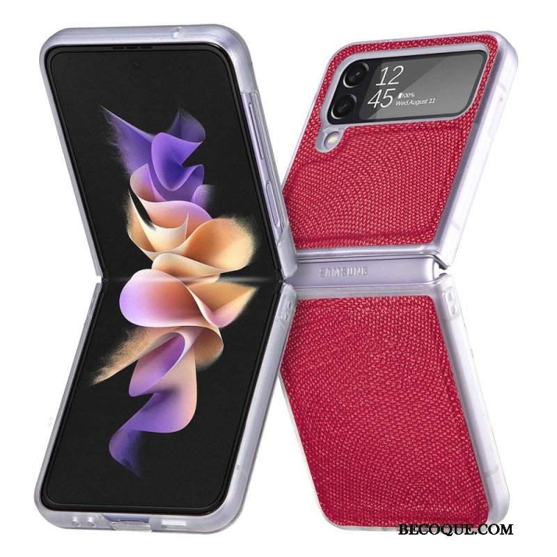 Etui do Samsung Galaxy Z Flip 4 Etui Folio Styl Węża Na Przezroczystym Silikonie