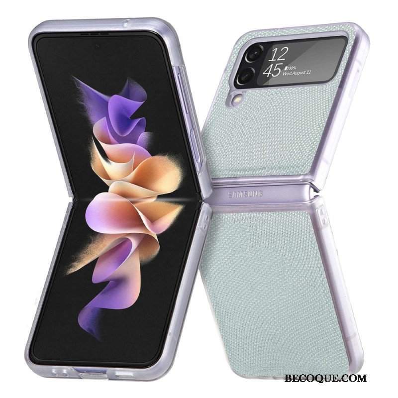 Etui do Samsung Galaxy Z Flip 4 Etui Folio Styl Węża Na Przezroczystym Silikonie